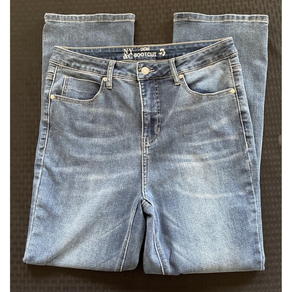 2 pk NY&C Jeans Womens 12 Blue Demi Bootcut Stretch Mid Rise Denim Classic Style - Picture 2 of 11